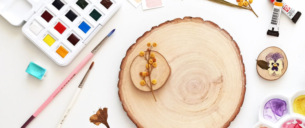 Acuarela sobre madera