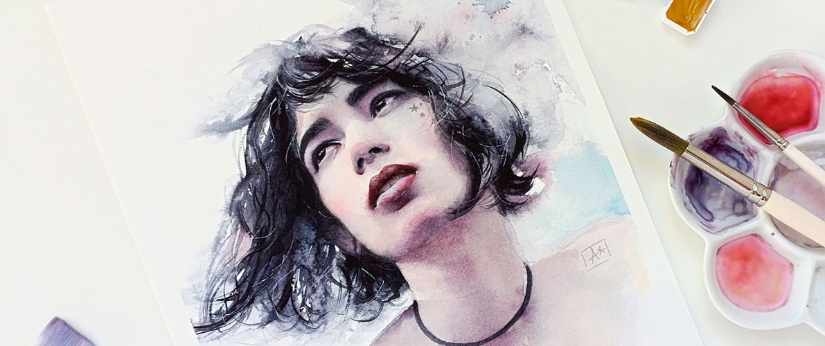 Reseña acuarelas Rosa Gallery