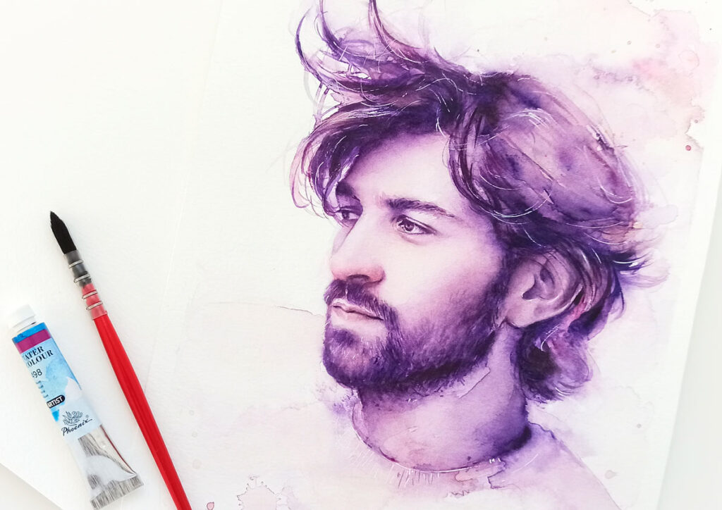 Cómo pintar pelo con acuarela