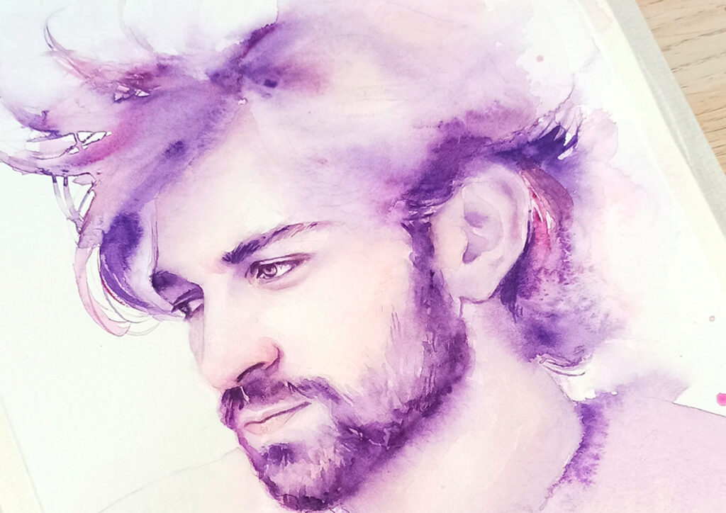 El error al pintar pelo con acuarela